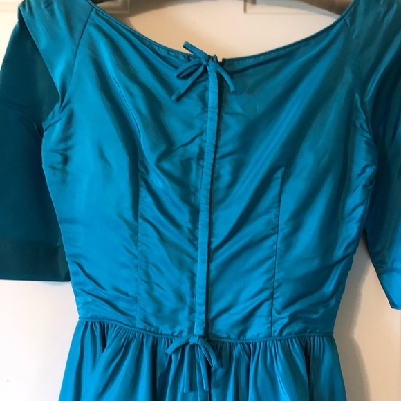 Rare EUC Vintage 1950’s Harry Kaiser Handmade Blue Dress - Picture 4 of 6